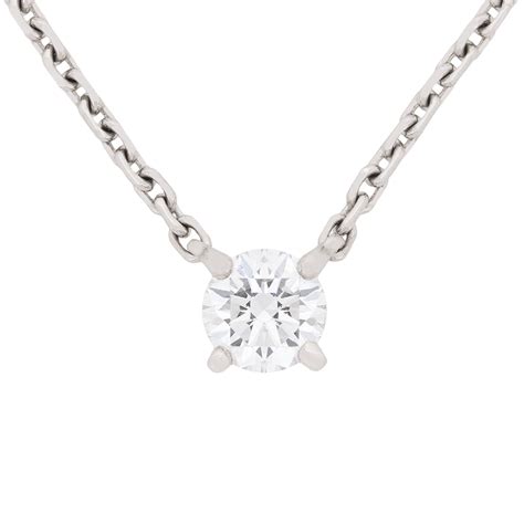 diamond solitaire necklace cartier